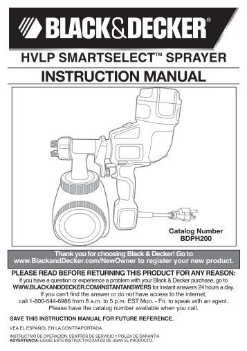 Black and decker instructions manual